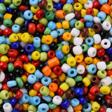 Glass Seed Beads, Opaque Colours Seed, Small Craft Beads for DIY Jewelry Making, Round, Mixed Color, 3mm, Hole:1mm, about 10000pcs/pound