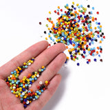 Glass Seed Beads, Opaque Colours Seed, Small Craft Beads for DIY Jewelry Making, Round, Mixed Color, 3mm, Hole:1mm, about 10000pcs/pound