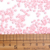 Glass Seed Beads, Baking Paint Seed, Small Craft Beads for DIY Jewelry Making, Round, Pink, 3mm, Hole:1mm, about 10000pcs/pound