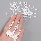 Glass Seed Beads, Opaque Colours Seed, Small Craft Beads for DIY Jewelry Making, Round, White, 4mm, Hole:1.5mm, about 4500pcs/pound