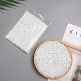 Glass Seed Beads, Opaque Colours Seed, Small Craft Beads for DIY Jewelry Making, Round, White, 4mm, Hole:1.5mm, about 4500pcs/pound