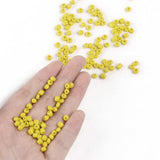 Glass Seed Beads, Opaque Colours Seed, Small Craft Beads for DIY Jewelry Making, Round, Yellow, 4mm, Hole:1.5mm, about 4500pcs/pound