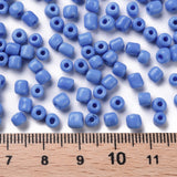 Glass Seed Beads, Opaque Colours Seed, Small Craft Beads for DIY Jewelry Making, Round, Cornflower Blue, 4mm, Hole:1.5mm, about 4500pcs/pound