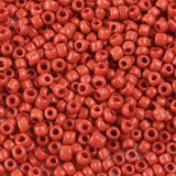 Glass Seed Beads, Opaque Colours Seed, Small Craft Beads for DIY Jewelry Making, Round, Red, 4mm, Hole:1.5mm, about 4500pcs/pound