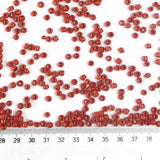 Glass Seed Beads, Opaque Colours Seed, Small Craft Beads for DIY Jewelry Making, Round, Red, 4mm, Hole:1.5mm, about 4500pcs/pound