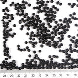 Glass Seed Beads, Opaque Colours Seed, Small Craft Beads for DIY Jewelry Making, Round, Black, 4mm, Hole:1.5mm, about 4500pcs/pound