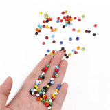 Glass Seed Beads, Opaque Colours Seed, Small Craft Beads for DIY Jewelry Making, Round, Mixed Color, 4mm, Hole:1.5mm, about 4500pcs/pound