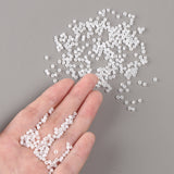 Glass Seed Beads, Ceylon, Round, White, 2mm, Hole: 1mm, about 30000pcs/pound