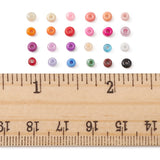 6408Pcs 24 Style 8/0 Glass Seed Beads, Opaque & Baking Paint, Round, Mixed Color, 2.5~3.5x2~3mm, Hole: 0.8~1.2mm, about 267Pcs/style