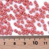 Baking Paint Glass Seed Beads, Light Coral, 8/0, 3mm, Hole: 1mm, about 10000pcs/bag