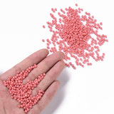 Baking Paint Glass Seed Beads, Light Coral, 8/0, 3mm, Hole: 1mm, about 10000pcs/bag