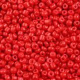 Baking Paint Glass Seed Beads, Red, 6/0, 4~5x3~4mm, Hole: 1~2mm, about 4500pcs/bag