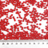 Baking Paint Glass Seed Beads, Red, 6/0, 4~5x3~4mm, Hole: 1~2mm, about 4500pcs/bag