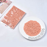 6/0 Glass Seed Beads, Baking Paint, Round Hole, Round, Light Salmon, 4~5x3~5mm, Hole: 1.2~1.5mm, about 4500pcs/Pound