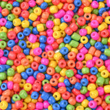 6/0 Glass Seed Beads, Baking Paint, Round Hole, Round, Mixed Color, 6/0, 4~5x2.5~4.5mm, Hole: 1.2mm, about 450g/bag