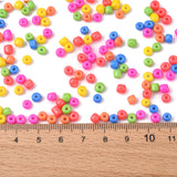 6/0 Glass Seed Beads, Baking Paint, Round Hole, Round, Mixed Color, 6/0, 4~5x2.5~4.5mm, Hole: 1.2mm, about 450g/bag