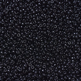 MIYUKI Round Rocailles Beads, Japanese Seed Beads, 11/0, (RR401) Black, 11/0, 2x1.3mm, Hole: 0.8mm, about 5500pcs/50g