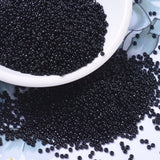 MIYUKI Round Rocailles Beads, Japanese Seed Beads, 11/0, (RR401) Black, 11/0, 2x1.3mm, Hole: 0.8mm, about 5500pcs/50g