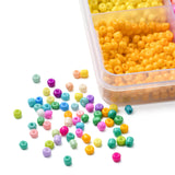 312G 24 Color 8/0 Baking Paint Glass Seed Beads, Round, Mixed Color, 3mm, Hole: 1mm, 13G/color