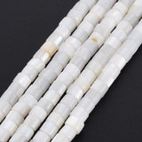 Natural Freshwater Shell Beads Strands, Column, Seashell Color, 4x3mm, Hole: 0.8mm, about 126~132pcs/strand, 14.57 inch~15.75 inch(37~39.2cm), 5Strand/Set