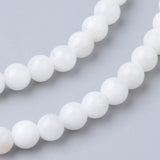 Natural Freshwater Shell Bead Strands, Round, 4mm, Hole: 0.5mm, about 99pcs/strand, 15.7 inch, 5Strand/Set