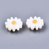 Natural Freshwater Shell Beads, Flower, Seashell Color, 10x4.5mm, Hole: 0.8mm, 10pcs/Set