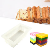 10 Set DIY Soap Making Silicone Molds, Resin Casting Molds, Clay Craft Mold Tools, Rectangle, White, 241x128x65.5mm