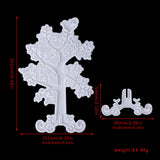 Tree of Life Jwewelry Display Stands Silicone Molds, for UV Resin, Epoxy Resin , White, 241x161x6mm & 64x98x6mm, 2pcs/set