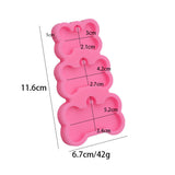 Bone Shape DIY Pendant Silicone Molds, for Keychain Making, Resin Casting Molds, For UV Resin, Epoxy Resin Jewelry Making, Hot Pink, 116x67x10mm, Inner Diameter: 21x30mm, 42x27mm, 34x52mm