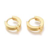 201 Stainless Steel Huggie Hoop Earrings Findings, with Vertical Loop, with 316 Surgical Stainless Steel Earring Pins, Ring, Real 24K Gold Plated, 15x13x3mm, Hole: 1.4mm, Pin: 1mm, 20pc/Set