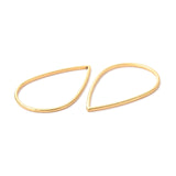 201 Stainless Steel Linking Rings, Teardrop, Golden, 25x17x1mm, 30pc/Set