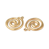 Ion Plating(IP) 304 Stainless Steel Pendants, Vortex Charm, Real 18K Gold Plated, 23x19.5x2mm, Hole: 1.8mm, 20pc/Set