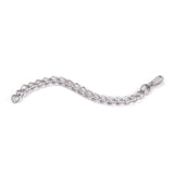 Tarnish Resistant Stainless Steel Chain Extender, Teardrop Charms, Stainless Steel Color, 59x3mm, Hole: 2mm, 50Strand/Set