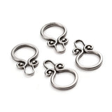 Tarnish Resistant 304 Stainless Steel Toggle Clasps Parts, Ring, Stainless Steel Color, 22.5x15x2mm, Hole: 6x3.5mm, inner diameter: 11mm, 10pc/Set