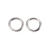 Tarnish Resistant 304 Stainless Steel Jump Rings, Open Jump Rings, Stainless Steel Color, 10x1.5mm, Inner Diameter: 7mm, 1000pc/Set