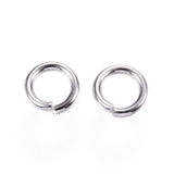 Tarnish Resistant 304 Stainless Steel Jump Rings, Open Jump Rings, Stainless Steel Color, 8x1.5mm, Inner Diameter: 5mm, 1000pc/Set