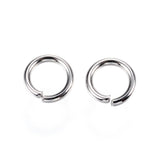 Tarnish Resistant 304 Stainless Steel Jump Rings, Open Jump Rings, Stainless Steel Color, 9x1.5mm, Inner Diameter: 6mm, 1000pc/Set