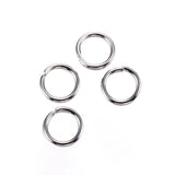 Tarnish Resistant 304 Stainless Steel Jump Rings, Open Jump Rings, Stainless Steel Color, 4x0.6mm, 22 Gauge, Inner Diameter: 2.8mm, 2000pc/Set