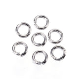 Tarnish Resistant 304 Stainless Steel Jump Rings, Open Jump Rings, Stainless Steel Color, 5x1mm, 18 Gauge, Inner Diameter: 3mm, 2000pc/Set