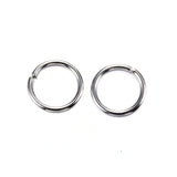 Tarnish Resistant 304 Stainless Steel Jump Rings, Open Jump Rings, Stainless Steel Color, 8x1mm, 18 Gauge, Inner Diameter: 6mm, 2000pc/Set