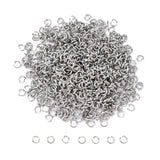 Tarnish Resistant 304 Stainless Steel Open Jump Rings, Stainless Steel Color, 21 Gauge, 4x0.7mm, Inner Diameter: 2.6mm, about 5000pcs/bag