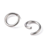 Tarnish Resistant 304 Stainless Steel Open Jump Rings, Stainless Steel Color, 21 Gauge, 5x0.7mm, Inner Diameter: 3.6mm, about 5000pcs/bag