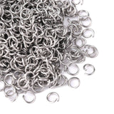 Tarnish Resistant 304 Stainless Steel Open Jump Rings, Stainless Steel Color, 21 Gauge, 5x0.7mm, Inner Diameter: 3.6mm, about 5000pcs/bag