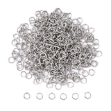 Tarnish Resistant 304 Stainless Steel Open Jump Rings, Stainless Steel Color, 21 Gauge, 5x0.7mm, Inner Diameter: 3.6mm, about 5000pcs/bag