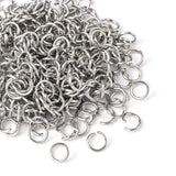 Tarnish Resistant 304 Stainless Steel Open Jump Rings, Stainless Steel Color, 20 Gauge, 6x0.8mm, Inner Diameter: 4.4mm, about 5000pcs/bag