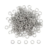 Tarnish Resistant 304 Stainless Steel Open Jump Rings, Stainless Steel Color, 20 Gauge, 6x0.8mm, Inner Diameter: 4.4mm, about 5000pcs/bag