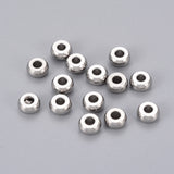 Tarnish Resistant 304 Stainless Steel Beads, Rondelle, Stainless Steel Color, 6x3mm, 300pc/Set