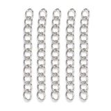 304 Stainless Steel Chain Extenders, Stainless Steel Color, 47~53x3mm, 100Strands/Set