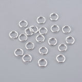 304 Stainless Steel Jump Rings, Open Jump Rings, Silver Color Plated, 20 Gauge, 5x0.8mm, Inner Diameter: 3.5mm, 500pc/Set