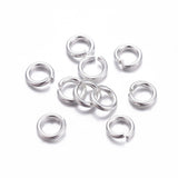 304 Stainless Steel Jump Rings, Open Jump Rings, Silver Color Plated, 20 Gauge, 4x0.8mm, Inner Diameter: 2.5mm, 500pc/Set